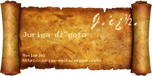 Juriga Ágota névjegykártya